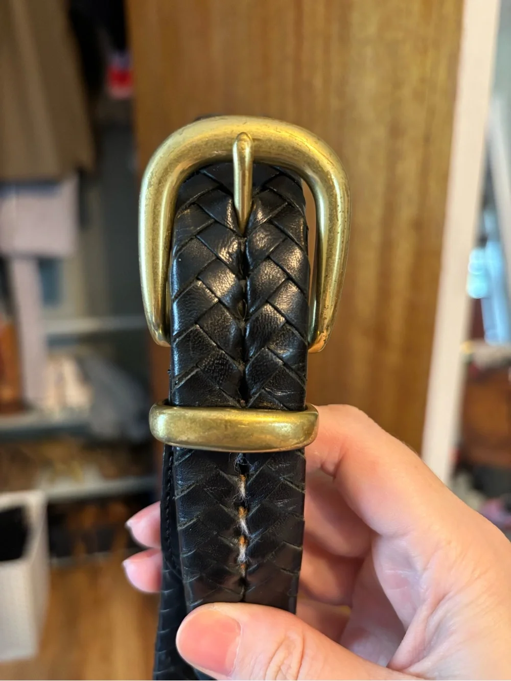 Coach Woven Leather Belt